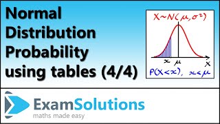 Normal Distribution  Calculating Probability using Tables 4 of 4 [upl. by Loraine]