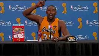 Ron Artest The Crazy Champion [upl. by Ahsekan]