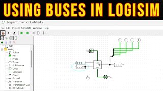 Using Buses in Logisim [upl. by Eledoya]