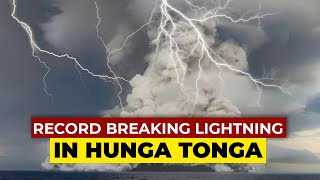 Record Breaking Lightning Storm in Hunga Tonga Eruption 2022  In Five Minute [upl. by Levana]