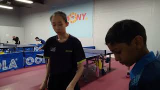 Elite TTC Goldenway Individual League  Div A  Wendy Liu 869 vs Henry Li 806  30 [upl. by Adnawat]