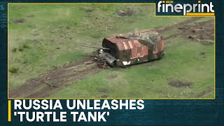 RussiaUkraine War  Turtle Tank Russians unveil effective innovation on Ukraine battlefield  WION [upl. by Esilana]