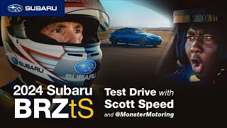 2024 BRZ tS  Test Drive with Scott Speed and MonsterMotoring [upl. by Nauqan]