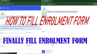 HOW TO FILL ENROLMENT  1ST YEAR ENROLMENT FORM SINDH BOARD [upl. by Yarled]