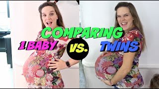 PREGNANCY WITH TWINS VS ONE BABY [upl. by Elagibba306]