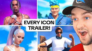 ALL Fortnite Icon Skin Trailers Chapter 1  Chapter 5 [upl. by Longley]