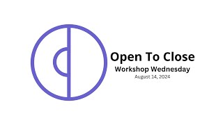 Workshop Wednesday  August 14 2024 [upl. by Bernadene]