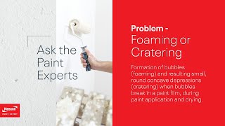 What Causes Paint Foaming or Cratering and how to fix it  Ask the Paint Experts [upl. by Ayirp]