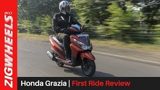 🛴 Honda Grazia  First Ride Review  ZigWheelscom [upl. by Faletti82]