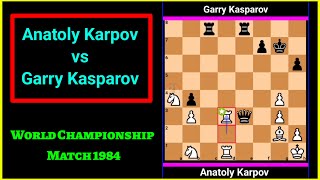 Karpov vs Kasparov  World Championship Match 1984  Game 9 [upl. by Eilsek694]