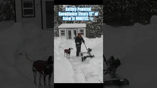 Electric Snowblower Doing WORK homestead snow offgrid doityourself workfromhome [upl. by Tobias]