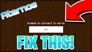 how to fix unable to connect to world minecraft pe aternos server 120 [upl. by Sahcnip830]