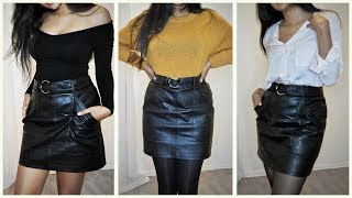 How To Style A Leather Skirt [upl. by Ammon]