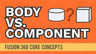 Bodies vs Components  Fusion 360 Core Concept [upl. by Melita327]