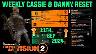 The Division 2 quotWEEKLY CASSIE MENDOZA amp DANNY WEAVER RESET LEVEL 40quot September 11th 2024 [upl. by Ilarrold]