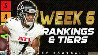 Week 6 Running Back Rankings amp Tiers  2024 Fantasy Football [upl. by Eshelman677]