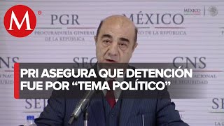 El PRI reacciona a la detención de Jesús Murillo Karam Es solo un tema político asegura [upl. by Sherrie]