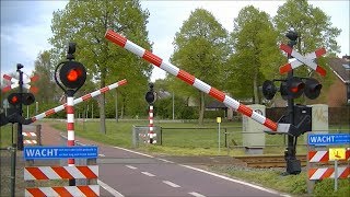 Spoorwegovergang Aalten  Dutch railroad crossing [upl. by Adialeda355]