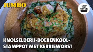 Wat eten we Knolselderijboerenkoolstamppot met kerrieworst [upl. by Ethelind720]