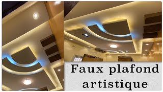 Décoration faux plafond salon en plâtre salamprostaff [upl. by Arres]