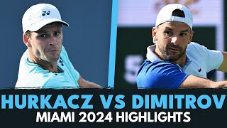 Hubert Hurkacz vs Grigor Dimitrov Dramatic Match Highlights  Miami 2024 [upl. by Norraj129]