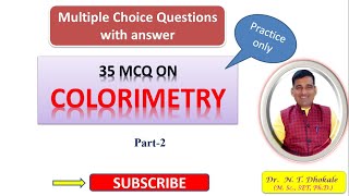 MCQ on Colorimetry Spectrophotometry Part 2 [upl. by Rip553]