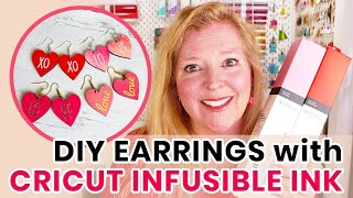 How to Make Cricut Infusible Ink Earrings  Easy Infusible Ink DIY [upl. by Maryjane]