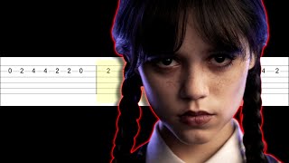 Wednesday  Wednesday Addams Dance Scene Easy Guitar Tabs Tutorial [upl. by Hicks65]