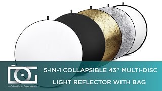 Collapsible 5in1 MultiDisc Light Reflector  How to Use  Tutorial [upl. by Leahcimluap]