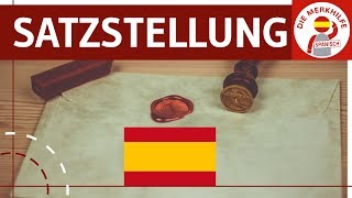 Satzstellung Spanisch  Aussagesätze  Regeln amp Beispiele  Spanisch Grammatik einfach erklärt [upl. by Bertasi]