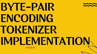 BYTE PAIR ENOCDING TOKENIZER  BPE tokenizer  tokenizers in nlp  machine learning  data science [upl. by Hakaber166]