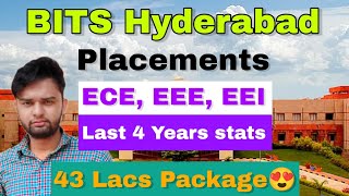 BITS Hyderabad Placements🔥  EEE ECE EEI Placement Stats  43 Lacs Package😍  Last 4 Years Details [upl. by Val]