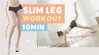 10 MIN SLIM LEG WORKOUT KPOP IDOLS LEG LINE at Home  Inner amp Outer Thighs amp Calves [upl. by Buffy]