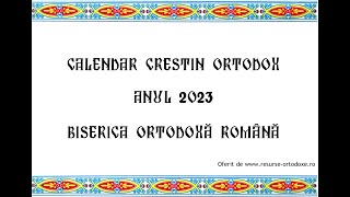 Calendar ortodox 2023 [upl. by Nowahs696]