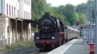 50 3616 des VSE erreicht am 2292024 mit der quotErzgebirgischen Aussichtsbahnquot den Bahnhof Annaberg [upl. by Annoved472]