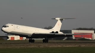 Rada Airlines Ilyushin IL62 Landing amp Take Off Maastricht Aachen Airport [upl. by Ainar77]