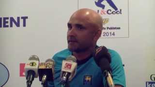 Marvan Atapattu addresses the media  Pakistan tour of Sri Lanka 2014 [upl. by Aivekahs338]