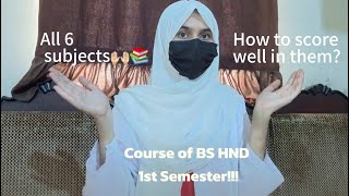 BS Nutrition and Dietetics Course  1st semester Course in PU  Intro of all subjects [upl. by Garwood]