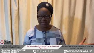 Day 5 COGOP UK 21 Days Prayer amp Fasting [upl. by Enreval]