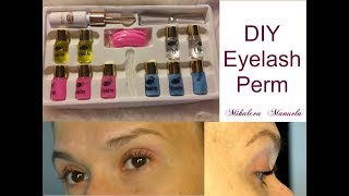 DIY EYELASH PERM  PERMANENT DE GENE ACASA  EYELASH PERM TEST [upl. by Venu]