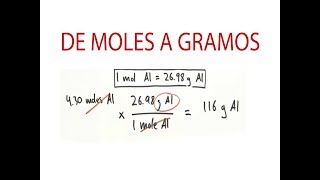 Convertir moles a gramos [upl. by Crescin]