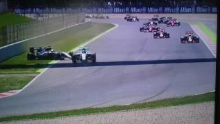 Lewis Hamilton and Nico Rosberg crash Spain 2016 [upl. by Hirsch]