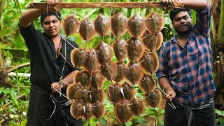 30 STINGRAY FISH FRY  Thirandi Deep Fried  Stingray Cutting And Cooking [upl. by Ayela]