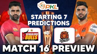 PKL 2024 Match 16  Bengaluru Bulls vs Puneri Paltan Match Preview  Starting 7 Predictions [upl. by Krutz130]