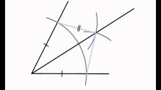 Angle Bisectors 1  Bisecting an Angle with ruler and compasses only [upl. by Imelida]