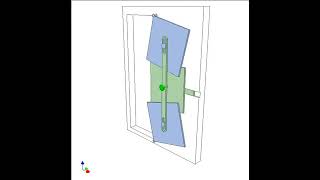 الحركة الميكانكية MECHANISME Torggler door of three leaves 3 [upl. by Ydner]