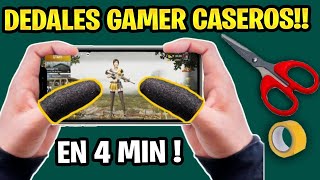 DEDALES GAMERS Caseros en 4 MINUTOS  GUANTES PARA JUGAR PUBG MOBILE o FREE FIRE GRATIS [upl. by Roselia]