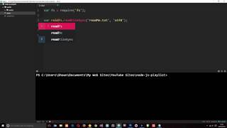 Node JS Tutorial for Beginners 9  Reading amp Writing Files fs [upl. by Htyderem569]