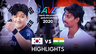 LEGENDARY MATCH  INDIA vs KOREA  AVC Mens Tokyo Volleyball Qualification 2020 [upl. by Adnirb778]