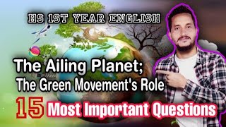 The Ailing Planet The Green Movements Role Important Questions Answers class 11 AHSEC 2023 [upl. by Ainig539]